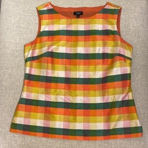 Talbots Sleeveless Gingham Blouse - Size 6P
